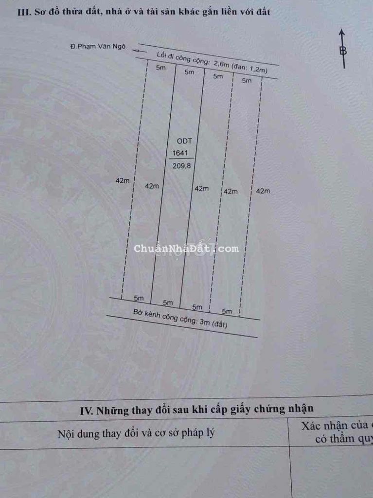 Bán gấp lô đất đường Phạm Văn Ngô, P.Tân Khánh, TP Tân An, Long An