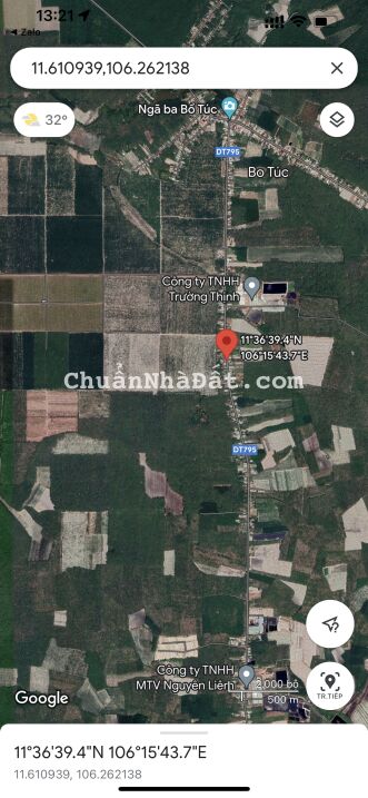 Chủ ngợp bán gấp đất 2 mặt tiền ĐT795 Suối Ngô Tân Châu Tây Ninh giá 1 tỷ 280/1200m2