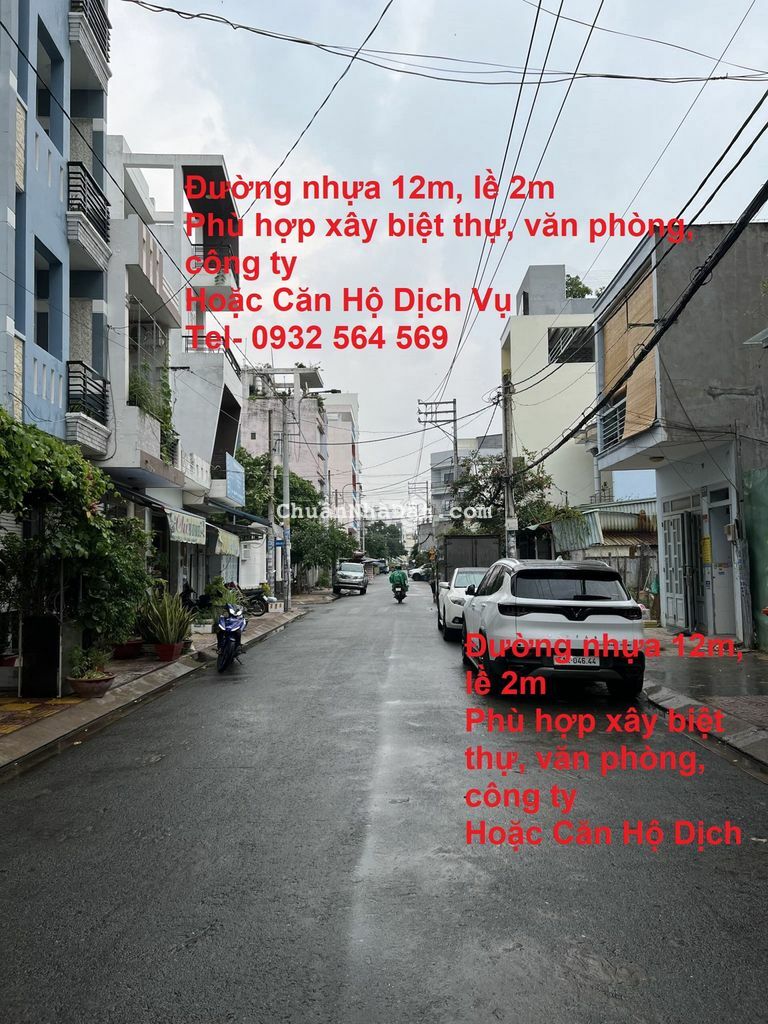 Mặt tiền đường nhựa 12m Nguyễn Hữu Tiến,DT 9,2x32m, Xây CHDV, VP, BT