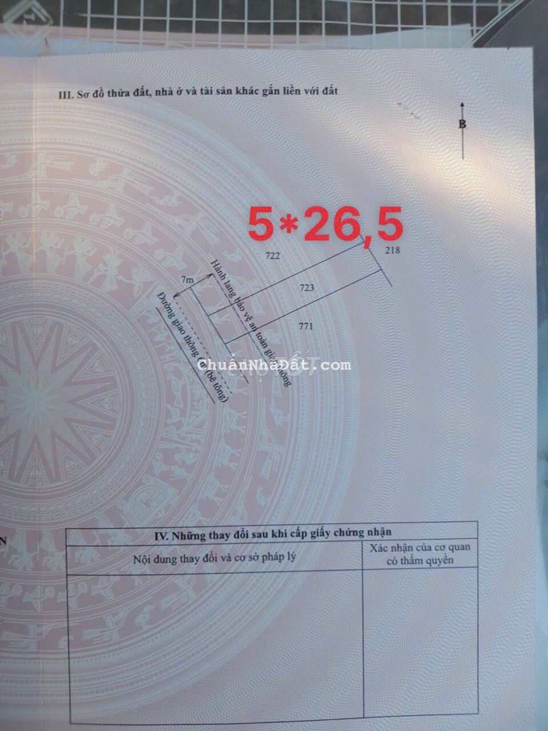 5x26m thổ cư đường đan 6m giá 545tr ở Bình Trinh Đông - Tân Trụ