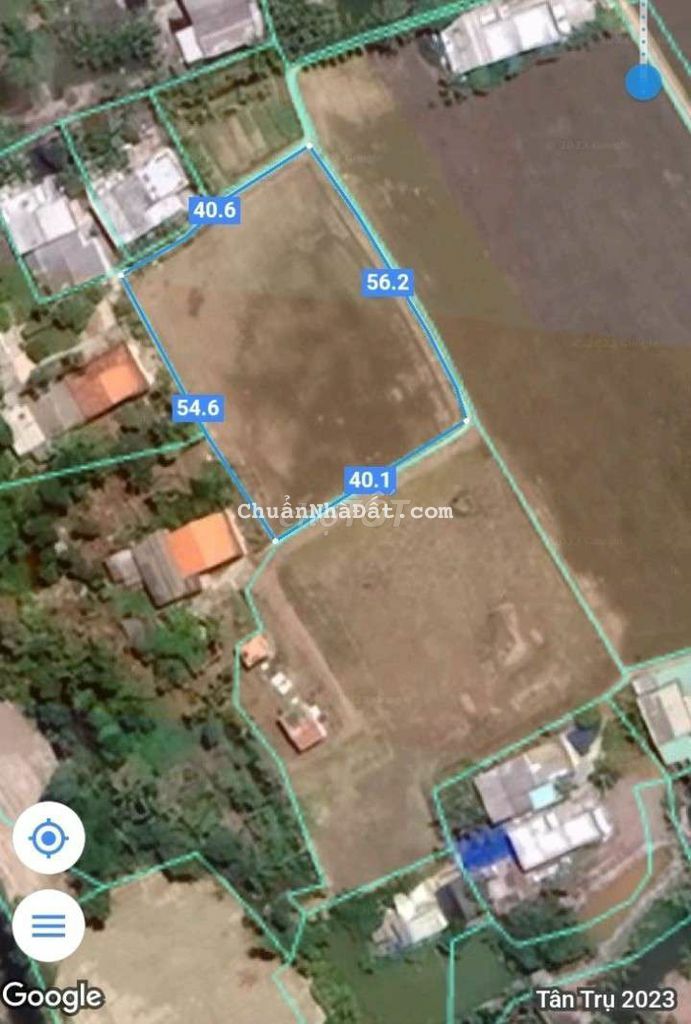 2300m2 đất lúa 3 mặt tiền, kdc bình trinh, Tân Trụ, 1.1 tỷ