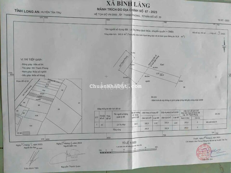 Kèo thơm sổ sẵn 6x46m mặt tiền nhựa cách Ngã Tư Lạc Tấn 4 phút Kèo thơm sổ sẵn 6x46m mặt tiền nhựa cách Ngã Tư Lạc Tấn 4 phút