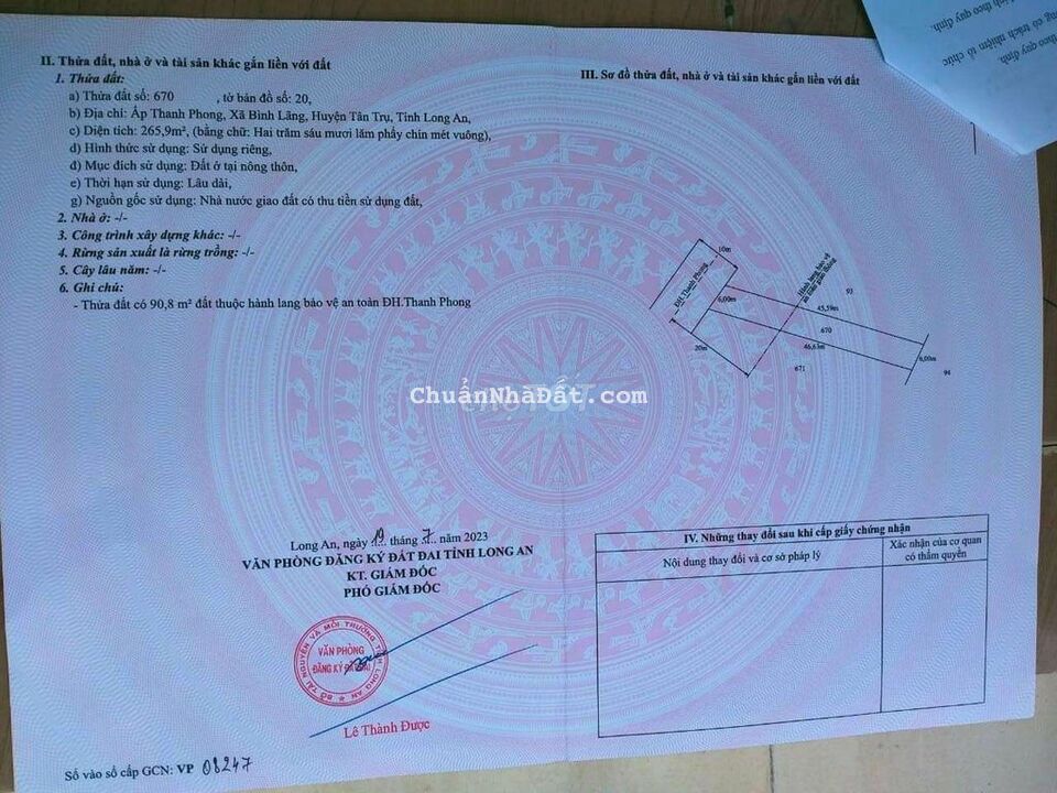 Kèo thơm sổ sẵn 6x46m mặt tiền nhựa cách Ngã Tư Lạc Tấn 4 phút Kèo thơm sổ sẵn 6x46m mặt tiền nhựa cách Ngã Tư Lạc Tấn 4 phút