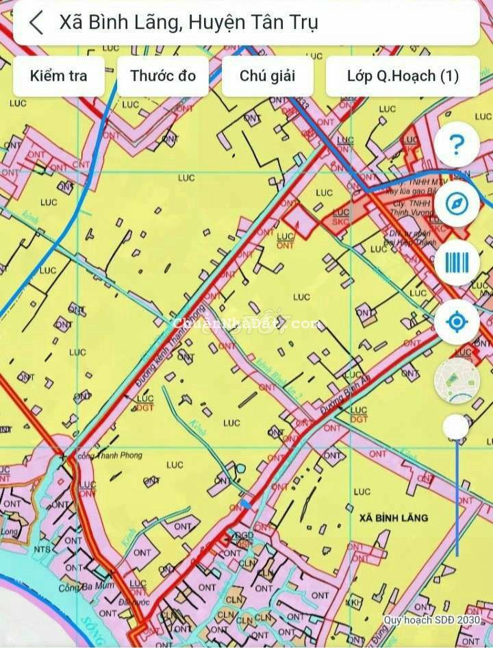 275m2 đất chuyển thổ đường nhựa 10m, tân trụ 580tr