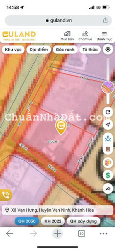Bán đất xã Vạn Hưng, Huyện Vạn Ninh, Khánh Hoà. DT: 2915m2. Lô góc. Giá: 3tr/m2. Lh: 0931183878