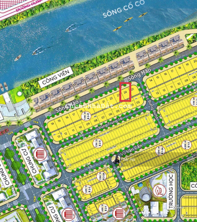 Bán lô 300m2, đất biệt thự Song Hào, Ngũ Hành Sơn, Đà Nẵng