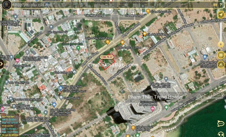 Bán đất biệt thự đường Phạm Văn Đồng KĐT mới Vĩnh Hoà Phường Vĩnh Hoà Nha Trang 1198,6m2 51trđ/m2 Bán đất biệt thự đường Phạm Văn Đồng KĐT mới Vĩnh Hoà Phường Vĩnh Hoà Nha Trang 1198,6m2 51trđ/m2