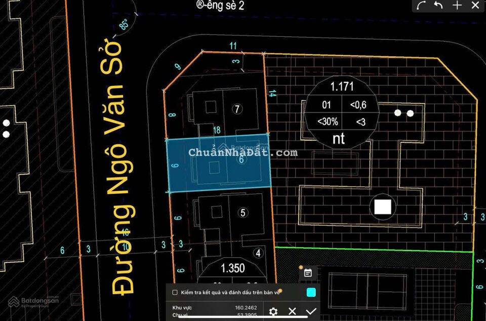 Bán đất biệt thự,dự án acc, vĩnh hoà, dt 160 m2, ngang 9, đường ngô văn sở 16 mhướng tây- giá 41 tr
