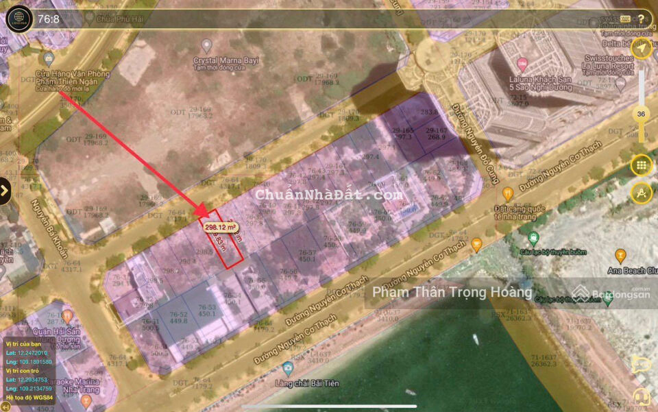 Bán đất biệt thự đường Xuân Thuỷ, KĐT mới Vĩnh Hoà, Phường Vĩnh Hòa, Nha Trang, Lô 37 46trđ/m2 Bán đất biệt thự đường Xuân Thuỷ, KĐT mới Vĩnh Hoà, Phường Vĩnh Hòa, Nha Trang, Lô 37 46trđ/m2