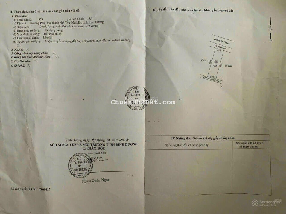 Bán đất khu dân cư Phú Hoà 1 đường D5 Bán đất khu dân cư Phú Hoà 1 đường D5