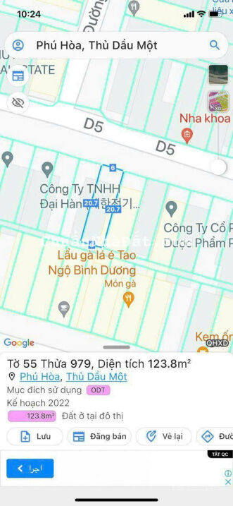 Bán đất khu dân cư Phú Hoà 1 đường D5 Bán đất khu dân cư Phú Hoà 1 đường D5