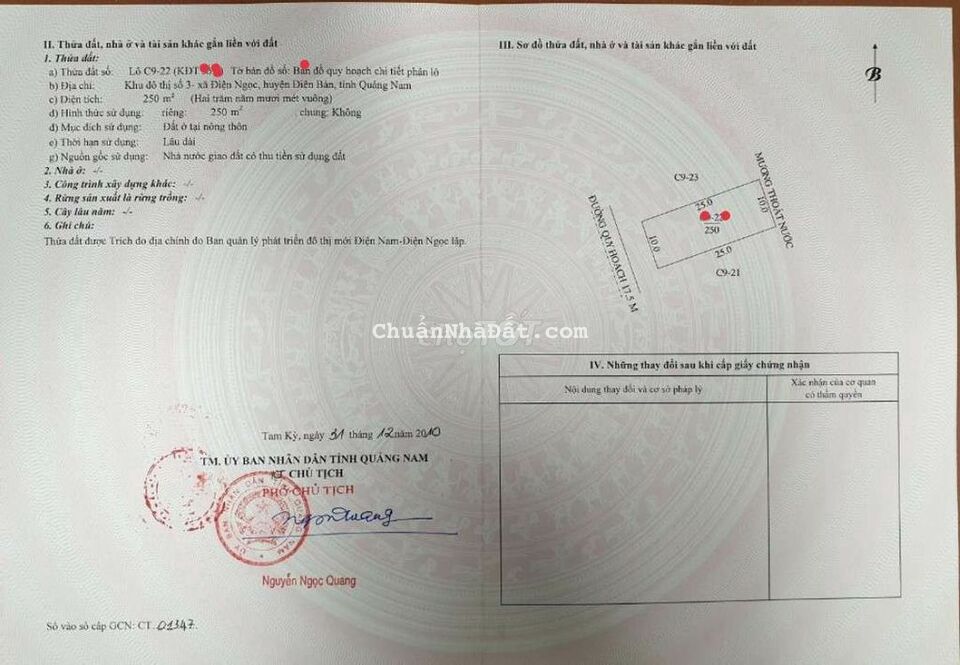 Ra gấp lô đất Biệt Thự Khu đô thị số 3 Điện Ngọc Ra gấp lô đất Biệt Thự Khu đô thị số 3 Điện Ngọc