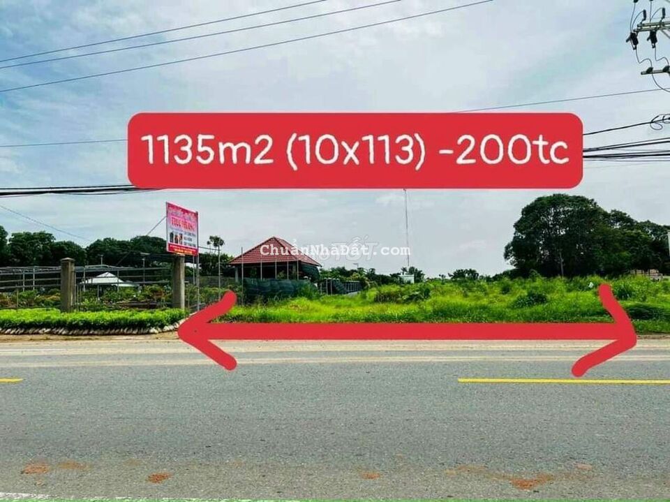 MẶT TIỀN QL55 NGAY CỔNG CHÍNH KCN ĐẤT ĐỎ DT 1135M2 CÓ SẴN 200M2 THỔ CƯ