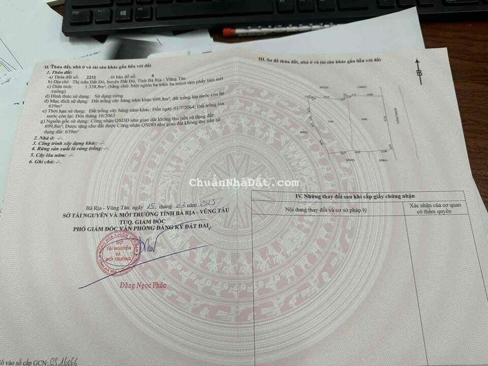 MẶT TIỀN LÊ VĂN MỘT - TT ĐẤT ĐỎ - 1338M2 -35x45M MẶT TIỀN LÊ VĂN MỘT - TT ĐẤT ĐỎ - 1338M2 -35x45M