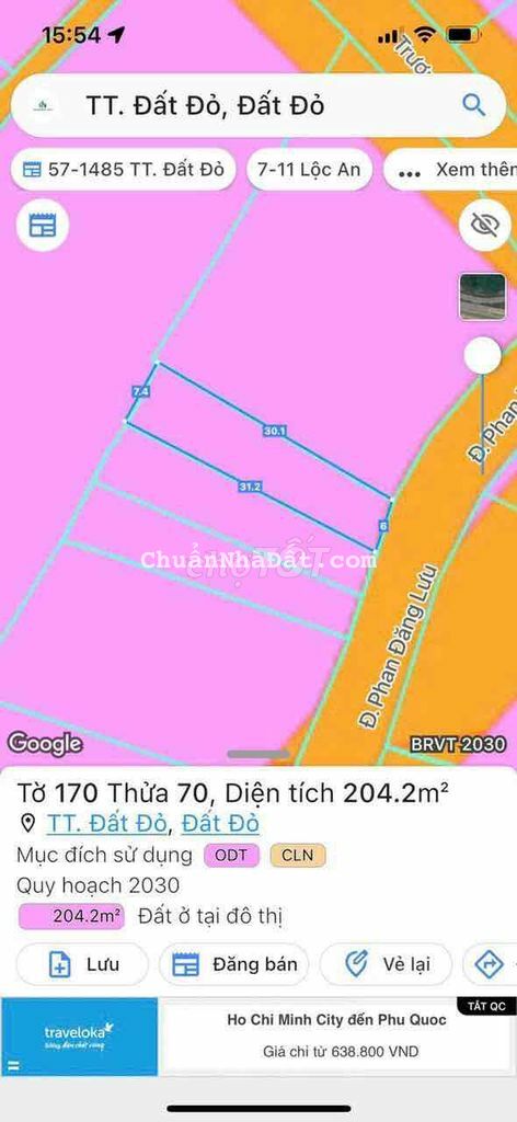 mặt tiền đường Phan Đăng Lưu tt đất đỏ 6x38 nở hậu 7.5