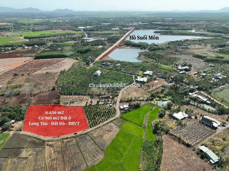 ĐẤT LONG TÂN - ĐẤT ĐỎ - BRVT.DT 6656,8m2 ngang 105M x 60M.Sẵn 960m2 tc