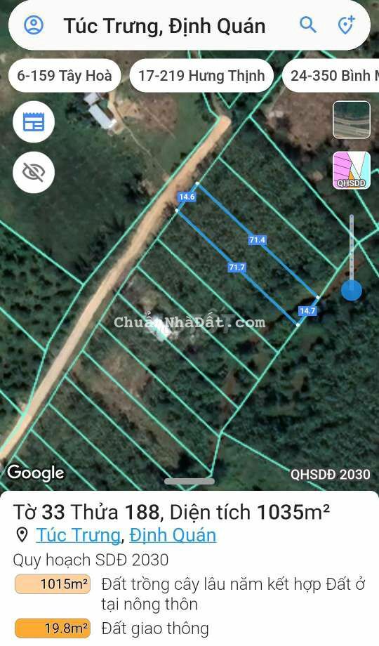 *** 1lo SHR quy đất ont và cln 1000m2 giá 530tr