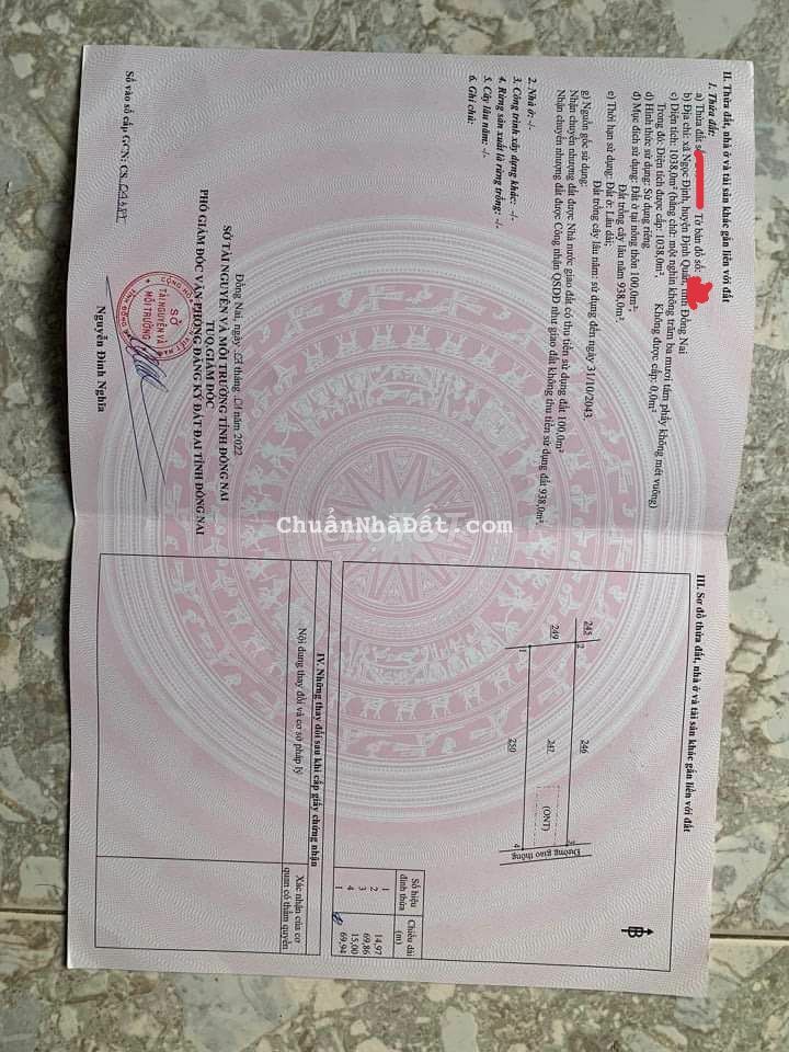 BÁN 1040M2 QUY HOẠCH 100% ĐẤT CÓ SẴN 100M2 THÔ CƯ,GIÁ RẼ ĐẦU TƯ