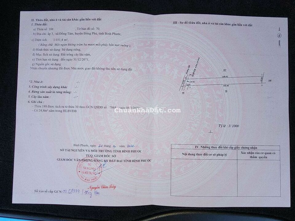 🏜MUA LỜI NGAY X3X4_Bán 1031m2 Đất Bình Phước💥GIÁ RẺ SẬP SÀN 165TR/Lô