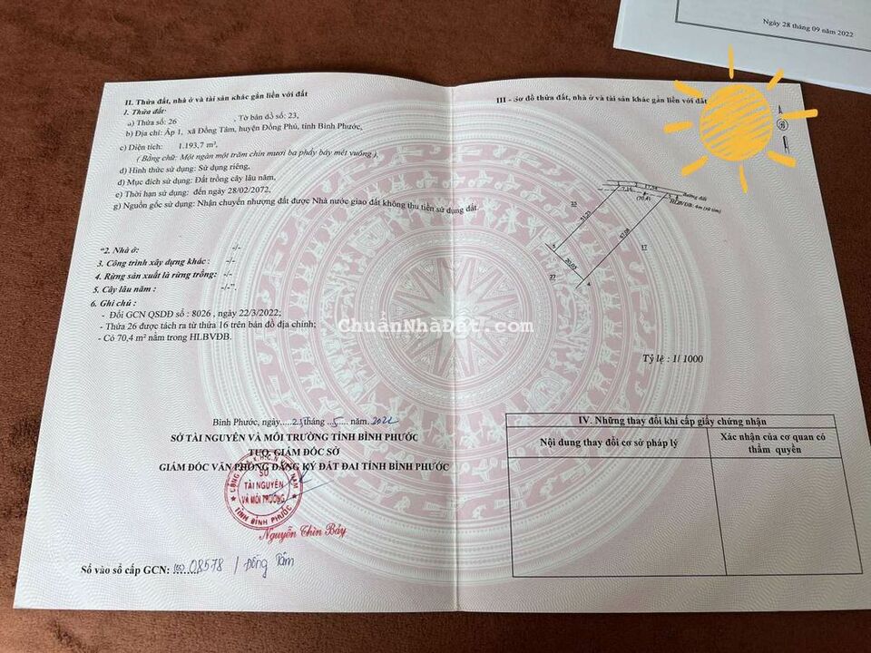 🏜RẺ SIÊU ĐỈNH_BẮT ĐÁY BDS LỜI NGAY KHI MUA_Bán 1193m2 Đất Bình Phước.