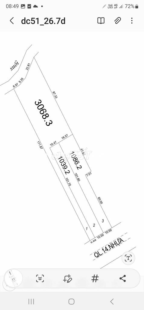 😭BẮT NGỘP  HIỆN TẠI MỚI MUA ĐƯỢC_Bán 5 sào Đất MT QL14, Bình phước