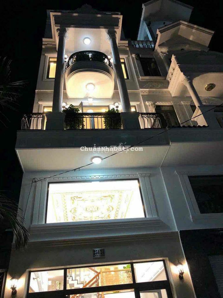 Cho Thuê Nhà HXH LÊ VĂN THỌ P11 (4x12) trệt,lửg,2lầu,st,4pn,5wc giá 18