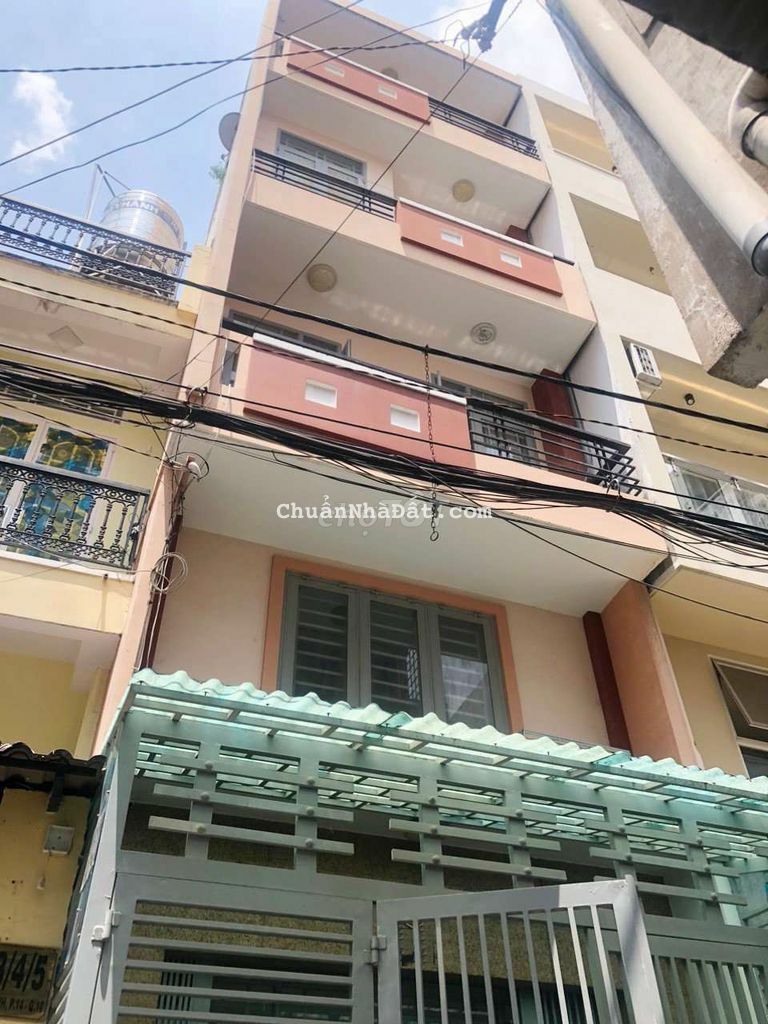 Nhà Tô Hiến Thành gần ĐH Bách Khoa, hẻm xe hơi, 1 trệt 4 lầu