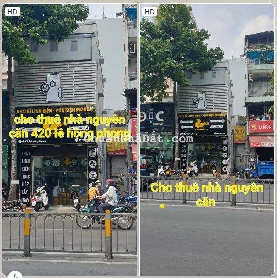 Cho thuê nhà Nguyên Căn 2 mặt tiền #420 đường Lê Hồng phong