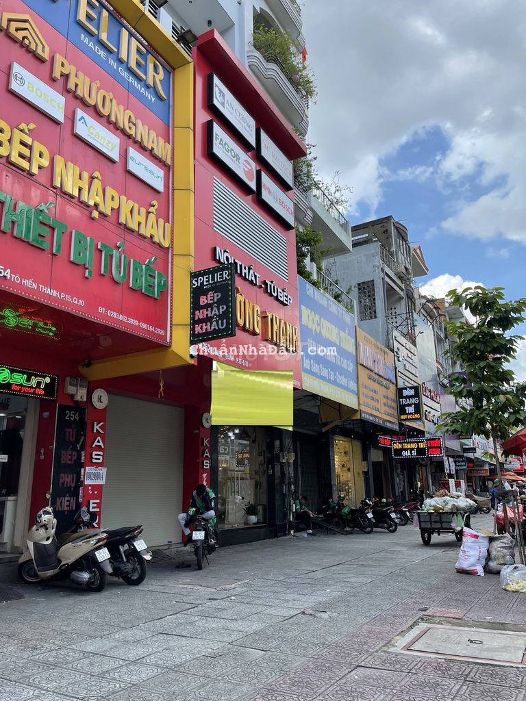 CHO THUÊ NHÀ MẶT TIỀN TÔ HIẾN THÀNH QUẬN 10, 4X22, 1T4L, 8PN