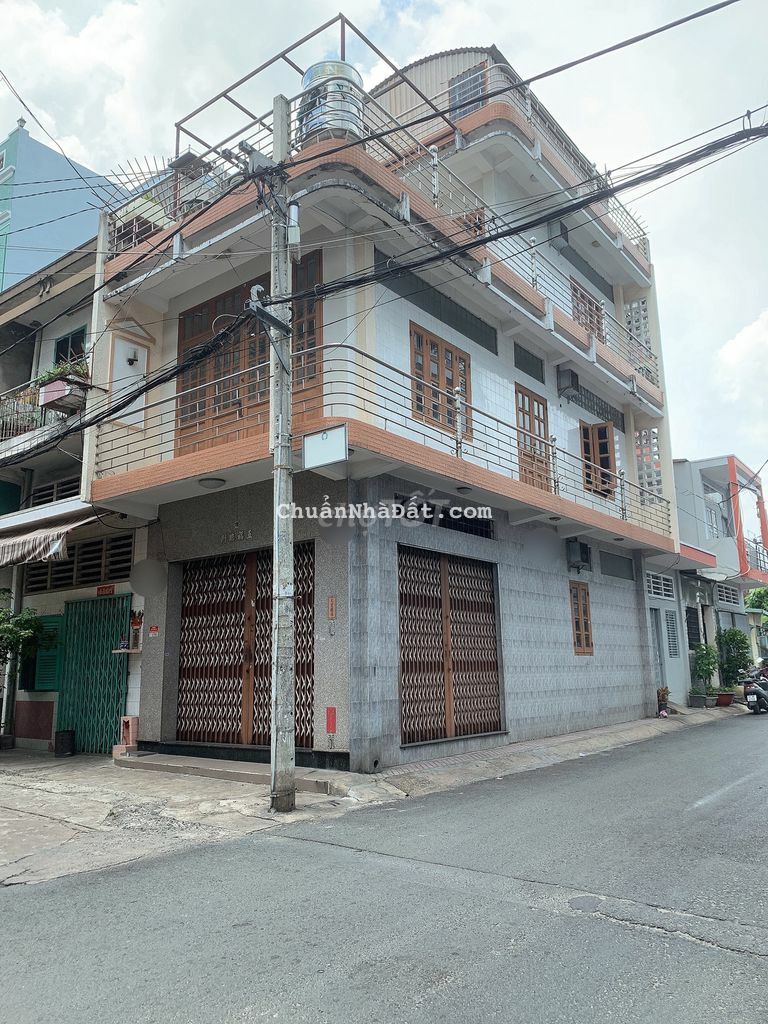 Nhà góc 2 mặt hẻm Âu Cơ 4x15, 3 lầu 5pn 18tr thông 100 Bình Thới