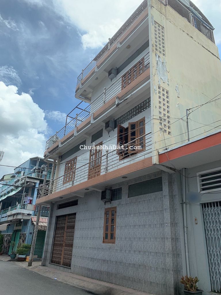 Nhà góc 2 mặt hẻm Âu Cơ 4x15, 3 lầu 5pn 18tr thông 100 Bình Thới