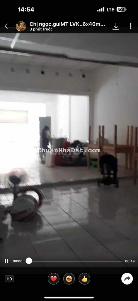 Cho Thuê Nhà Mặt Tiền Lê Văn Khương.Cấp 4..Dt:6x40m 2pn.