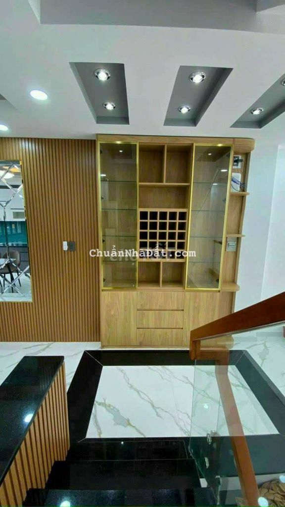 Nhà Mới 1 Trệt 3 Lầu 4PN 4x16m Hẻm Xe Hơi 793 Ngay KDC Kiều Đàm