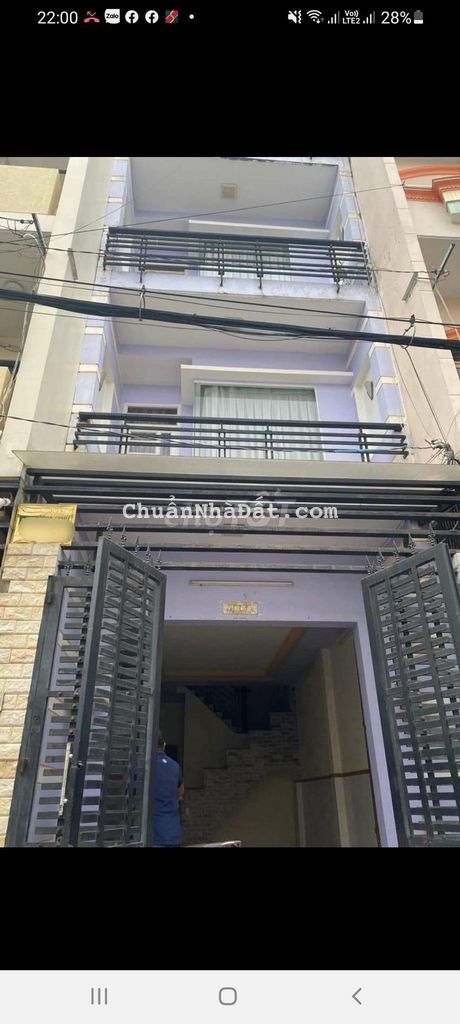 Nhà mới 4 tấm 1/ Lý Thánh Tông, 4*20, hẻm 8m thông