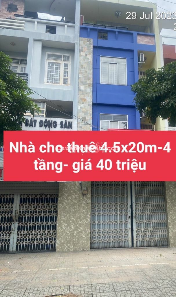 CHO THUÊ NHÀ MẶT TIỀN 4,5X20M- 4 TẦNG- NGAY AEON BÌNH TÂN- CHỈ 40TRIỆU