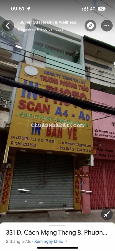 Mặt tiền đường kinh doanh CMT8 - CLB Lan Anh, 4x16m, 3 lầu, 200m2 Mặt tiền đường kinh doanh CMT8 - CLB Lan Anh, 4x16m, 3 lầu, 200m2