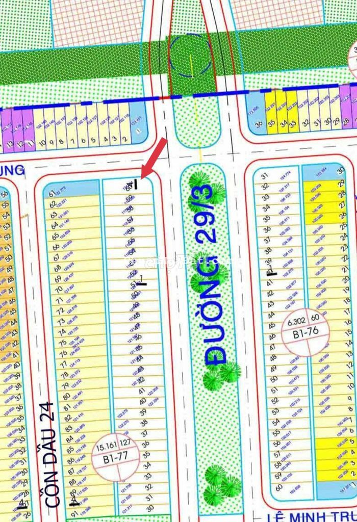 CHO THUÊ ĐẤT 2 MĂT TIỀN 29/3 GIAO THÁI VĂN LUNG